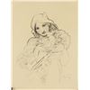Alphonse Mucha Czech Art Nouveau Pencil on Paper