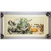 Image 2 : Chinese Watercolor Bird and Orchid on Paper Roll