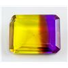Image 1 : 26 Ct Emerald Cut Multi-color Ametrine Gemstone