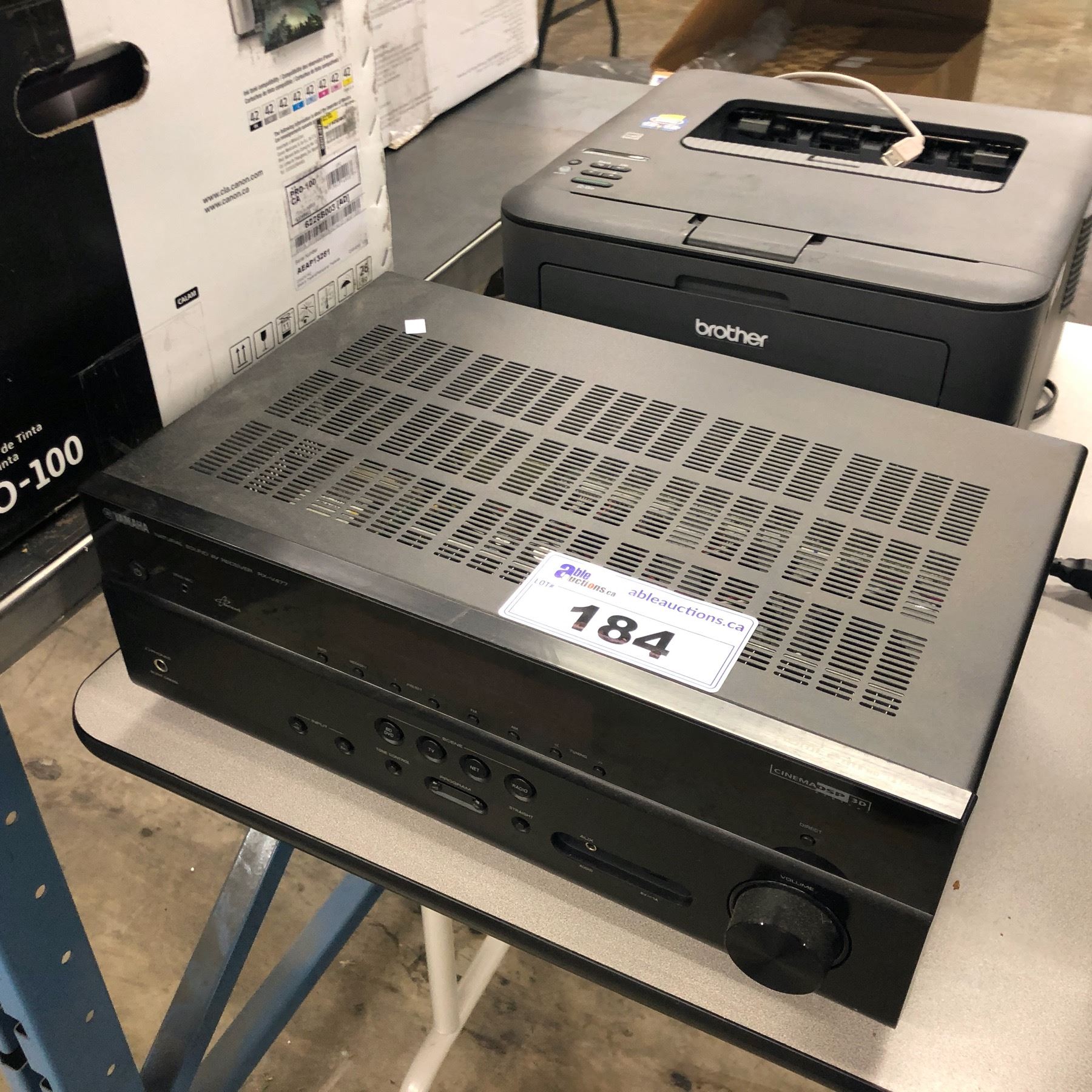 YAMAHA RX-V477 RECEIVER AND BROTHER PRINTER - Able Auctions