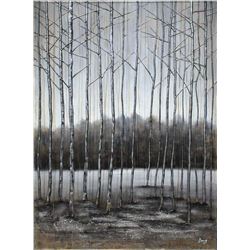 Decor Art -  The Icy Forest  on Barn Board