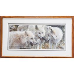 Carl Brenders' "Tundra Summit Arctic Wolves" Limited