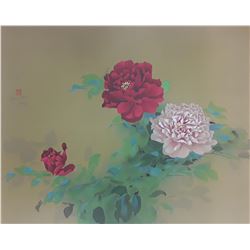 David Lee's "Red And Pink Flowers"  Limited Edition