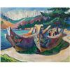 Image 1 : Emily Carr's "War Canoe" Giclee Canvas