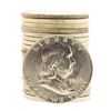 Image 1 : Roll of (20) Brilliant Uncirculated 1963 Franklin Half Dollar Coins