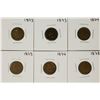 Image 1 : Set of 1873-1878 (No 1877) Indian Head Cent Coins