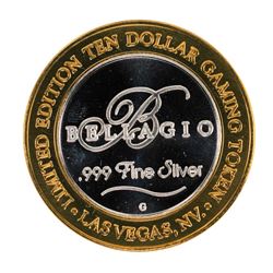 .999 Silver Bellagio Las Vegas, Nevada $10 Casino Limited Edition Gaming Token