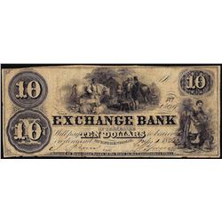 1856 $10 Exchange Bank of Tennessee Obsolete Note