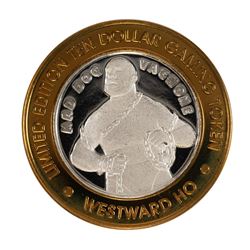 .999 Silver Westward Ho Casino Las Vegas $10 Casino Limited Edition Gaming Token