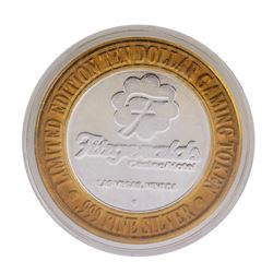 .999 Silver Fitzgeralds Casino & Hotel Las Vegas, NV $20 Limited Edition Gaming Token