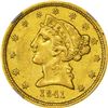 Image 3 : 1841-C $5 Liberty Head Half Eagle Gold Coin NGC AU53