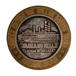 .999 Silver Colorado Belle Laughlin, Nevada $10 Casino Limited Edition Gaming Token
