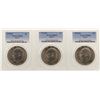 Image 1 : Lot of (3) 1976-D Type 3 Eisenhower Dollar Coins PCGS MS65 Type 2