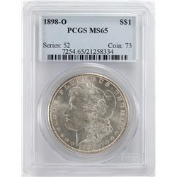1898-O $1 Morgan Silver Dollar Coin PCGS MS65