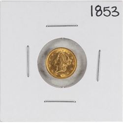 1853 $1 Liberty Head Gold Dollar Coin