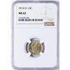 Image 1 : 1914-D Barber Dime Coin NGC MS62