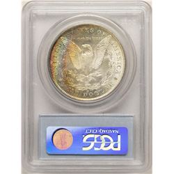 1881-S $1 Morgan Silver Dollar Coin PCGS MS63 Amazing Rainbow Toning