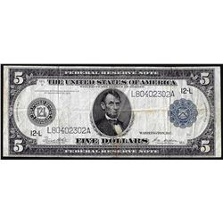 1914 $5 Federal Reserve Note San Francisco