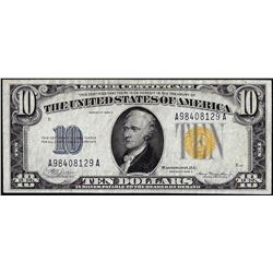 1934A $10 North Africa WWII Emergency Issue Silver Certificate Note