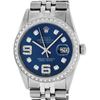 Image 1 : Rolex Mens Stainless Steel Blue Diamond 36MM Datejust Wristwatch