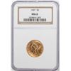 Image 1 : 1907 $5 Liberty Head Half Eagle Gold Coin NGC MS62