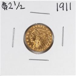1911 $2 1/2 Indian Head Quarter Eagle Gold Coin