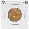 Image 1 : 1912 $5 Indian Head Half Eagle Gold Coin