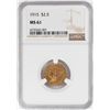 Image 1 : 1915 $2 1/2 Indian Head Quarter Eagle Gold Coin NGC MS61