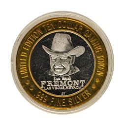 .999 Fine Silver Fremont Casino Las Vegas $10 Limited Edition Gaming Token