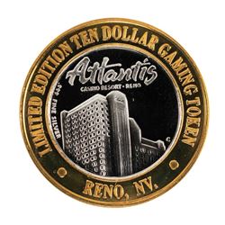 .999 Silver Atlantis Casino Resort Reno, NV $10 Casino Limited Edition Gaming Token