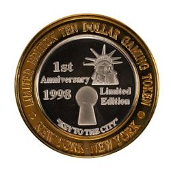 .999 Silver New York New York Casino Las Vegas $10 Limited Edition Gaming Token