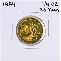 1984 1/4 oz 25 Yuan China Panda Gold Coin