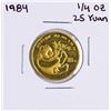 Image 1 : 1984 1/4 oz 25 Yuan China Panda Gold Coin