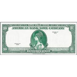 1929 Ten Unit American Bank Note Test Note
