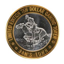 .999 Silver Sam's Town Las Vegas Nevada $10 Casino Limited Edition Gaming Token