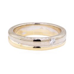 18KT Yellow and White Gold 0.10 ctw Diamond Ring