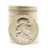 Image 1 : Roll of (20) Brilliant Uncirculated 1963 Franklin Half Dollar Coins