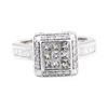 Image 2 : 14KT White Gold 1.45 ctw Diamond Ring