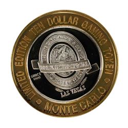.999 Silver Monte Carlo Las Vegas, Nevada $10 Casino Limited Edition Gaming Token