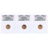 Image 1 : Lot of (3) 2009 Bicentennial Lincoln Cent Coins PCGS MS66RD First Day of Issue