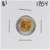 Image 1 : 1854 $1 Liberty Head Gold Dollar Coin