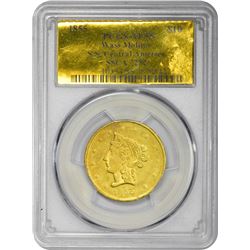 S.S. Central America 1855 $10 Wass Molitor Eagle Gold Coin PCGS AU55