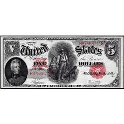 1907 $5 Woodchopper Legal Tender Note
