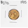 Image 1 : 1915 $2 1/2 Indian Head Quarter Eagle Gold Coin