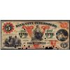 Image 1 : 1861 $5 The Bank of the City of Petersburg Obsolete Note