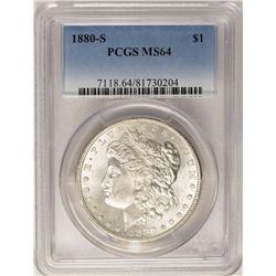 1880-S $1 Morgan Silver Dollar Coin PCGS MS64