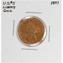 1897 $5 Liberty Head Half Eagle Gold Coin