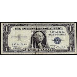 1935A $1 Silver Certificate Note Double Gutter Fold ERROR