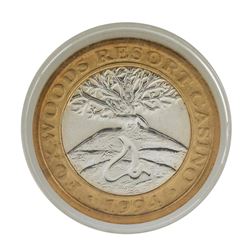 .999 Silver Foxwoods Resort Rhode Islands Casino $10 Limited Edition Gaming Token