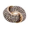 Image 2 : 18KT Rose Gold 2.84 ctw Brown and White Diamond Ring